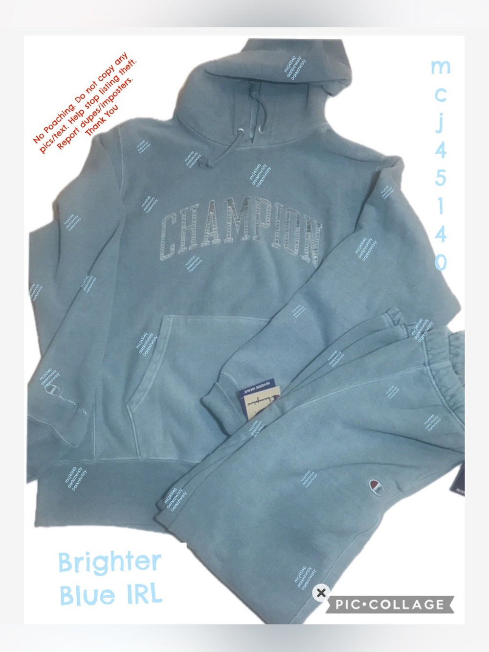 BNWT Urban Outfitters Lim Ed. Champion RW Set Excl Lim Ed M Hoodie, M Pants NWT - Picture 2 of 14